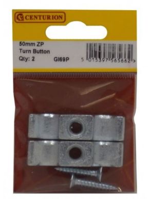 50mm ZP Turn Button 2pk