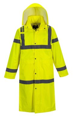 Portwest Hi-Vis Coat 122cm: Maximum Length Protection with Superior Visibility