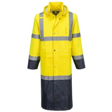 Portwest Hi-Vis Contrast Raincoat 122cm