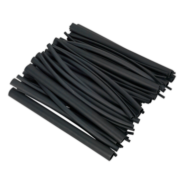 Heat Shrink Tubing Assortment 72pc Black Adhesive Lined 200mm