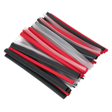 Heat Shrink Tubing Assortment 72pc Mixed Colours Adhesive Lined 200mm