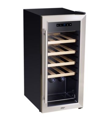Baridi 18 Bottle Wine Fridge with Digital Touch Screen Controls - Stainless Steel