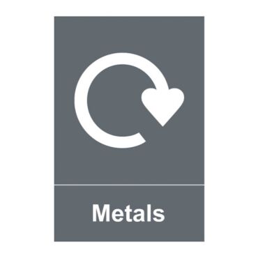Metals Recycling Signs 200x300mm Self-Adhesive Vinyl - Professional Solutions | Hall-Fast Industrial Supplies