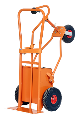 Powered Sack Truck with Demountable Back Wheel - Advanced British Material Handling Innovation
