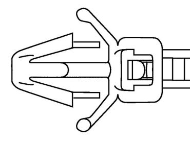 1-Piece Fixing Ties with Arrowhead, with Wings for Round Holes (T50SSFM)