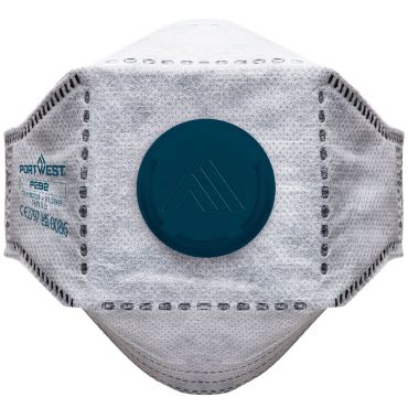 Portwest - EAGLE FFP2 Valved Carbon Fold Flat Respirator (Pk10)