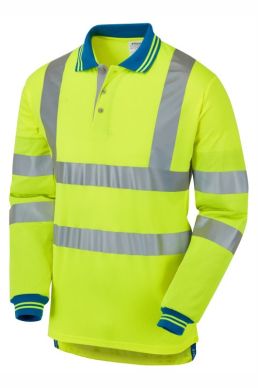 PULSAR® Rail Spec Cut Resistant Sleeve Yellow Polo Shirt