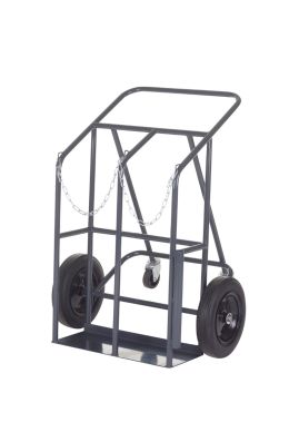 Apollo Single Cylinder Trolley with Solid Rubber Wheels: Premium Puncture-Proof Gas Transport