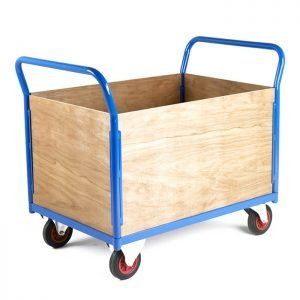 Platform Trolley With Removable Plywood Sides: Professional Material Handling Solution