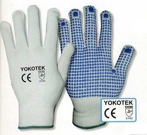 Blue Dotty Gloves (Pack-12 Pairs)