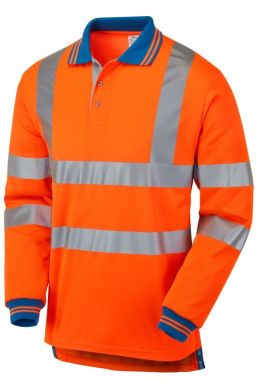 PULSAR® Rail Spec Cut Resistant Sleeve Orange Polo Shirt