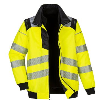Portwest PW3 Hi-Vis 3-in-1 Pilot Jacket: Premium Versatile Safety Workwear from Hall-Fast