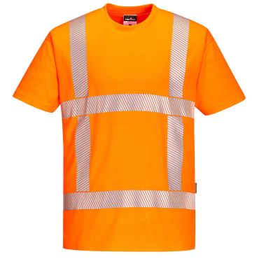 Portwest RWS Hi-Vis T-Shirt Short Sleeve Orange: Essential Railway Safety Workwear