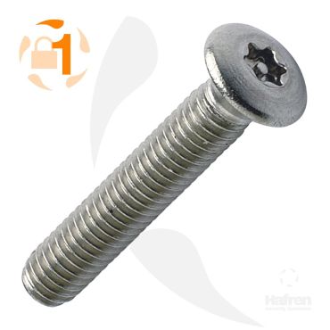 Raised Countersunk A2 Stainless Steel 6-Lobe Pin Machine Screw