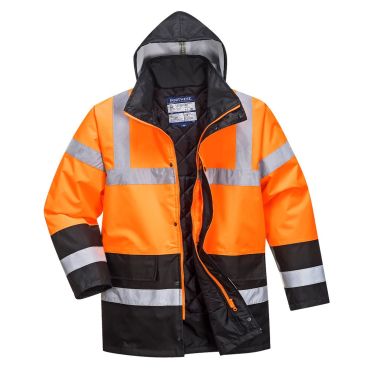 Portwest Hi-Vis Two Tone Traffic Jacket: Professional Road Safety Workwear from Hall-Fast