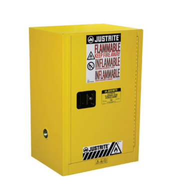 Sure-Grip® EX Compac Safety Cabinets 89-CM Justrite safety cabinet for flammable liquids Yellow
