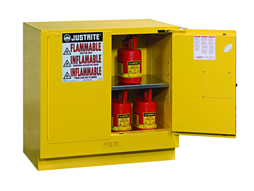 Sure-Grip® EX Undercounter Safety Cabinets 89-UC Justrite safety cabinet for flammable liquids Yellow