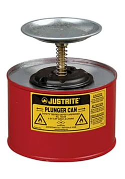 Safety Plunger Cans Justrite Plunger Can Red