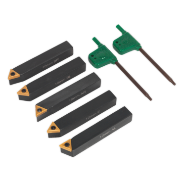 Indexable Lathe Turning Tool Set 5pc