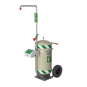 Mobile Self-Contained Safety Shower With Eye Wash - 114 Litre