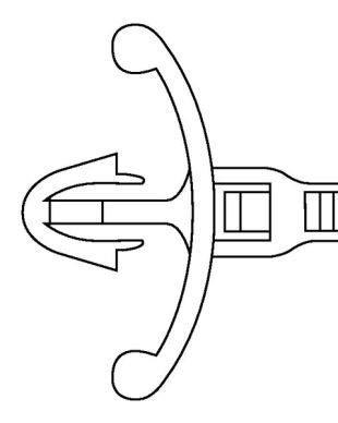 1-Piece Fixing Ties with Arrowhead, with Wings for Round Holes (T18RSF)