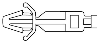 1-Piece Fixing Ties with Arrowhead, with Wings for Round Holes (T50SAH)
