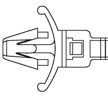 1-Piece Fixing Ties with Arrowhead, with Wings for Round Holes (T50SSL5)