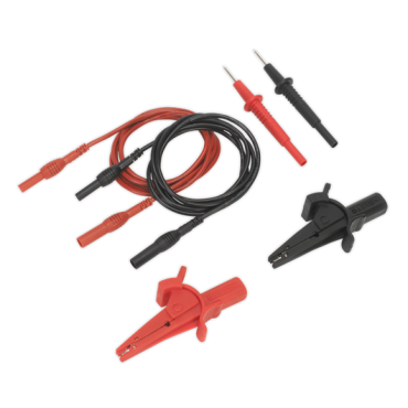 Automotive Test Lead & Crocodile Clip Set 6pc