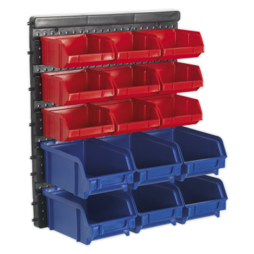 Bin Storage System Wall Mounting 15 Bins