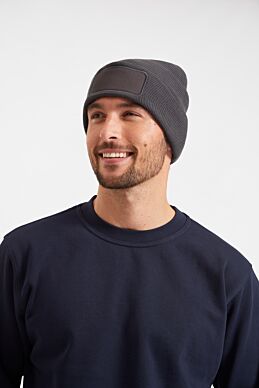 Uneek Rectangular Patch Beanie