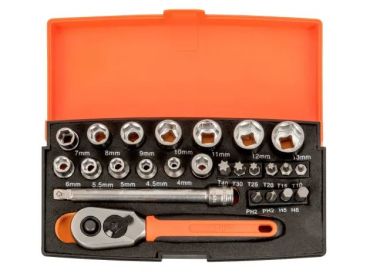 SL25 1/4in Drive Socket Set, 25 Piece