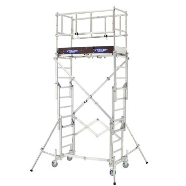 X-TOWER Telescopic Scaffold Tower | Industrial Aluminium | Hall-Fast