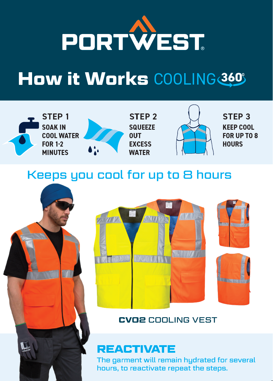 Portwest Cooling Protection: Revolutionary Workwear Technology from Hall-Fast Industrial Supplies