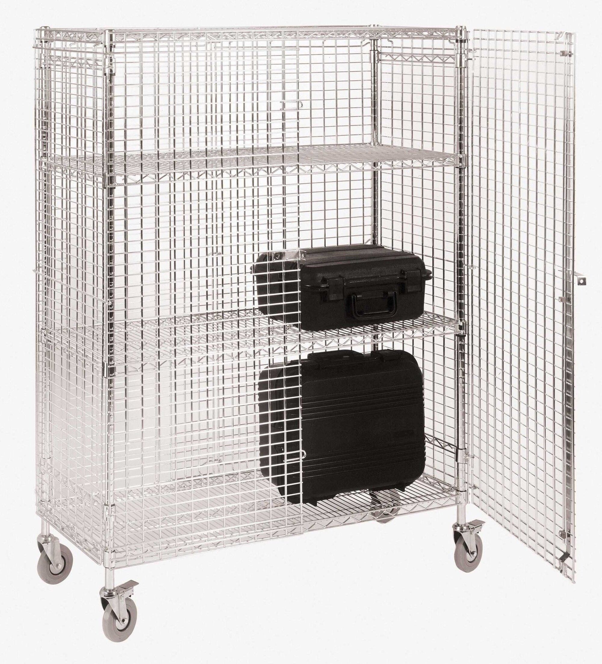 Chrome Wire Security Cages | Heavy Duty Lockable Storage Solutions
